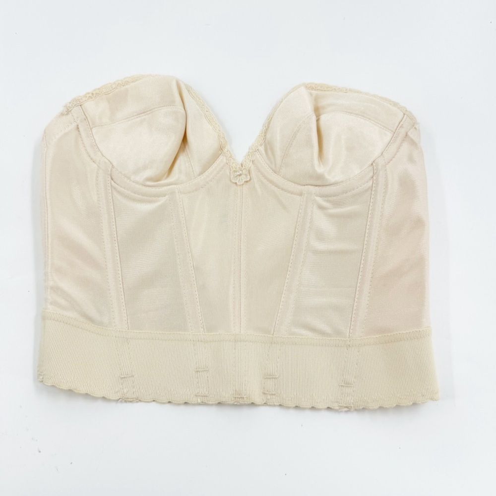 ✅ VINTAGE CARNIVAL CREAM BRA WITH CORSET UNION SEAL SIZE 32B